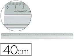 Regla Q-Connect aluminio 40cm.